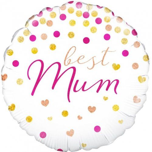 "Best Mum" - Helium Balloon 45cm (Melbourne Only)