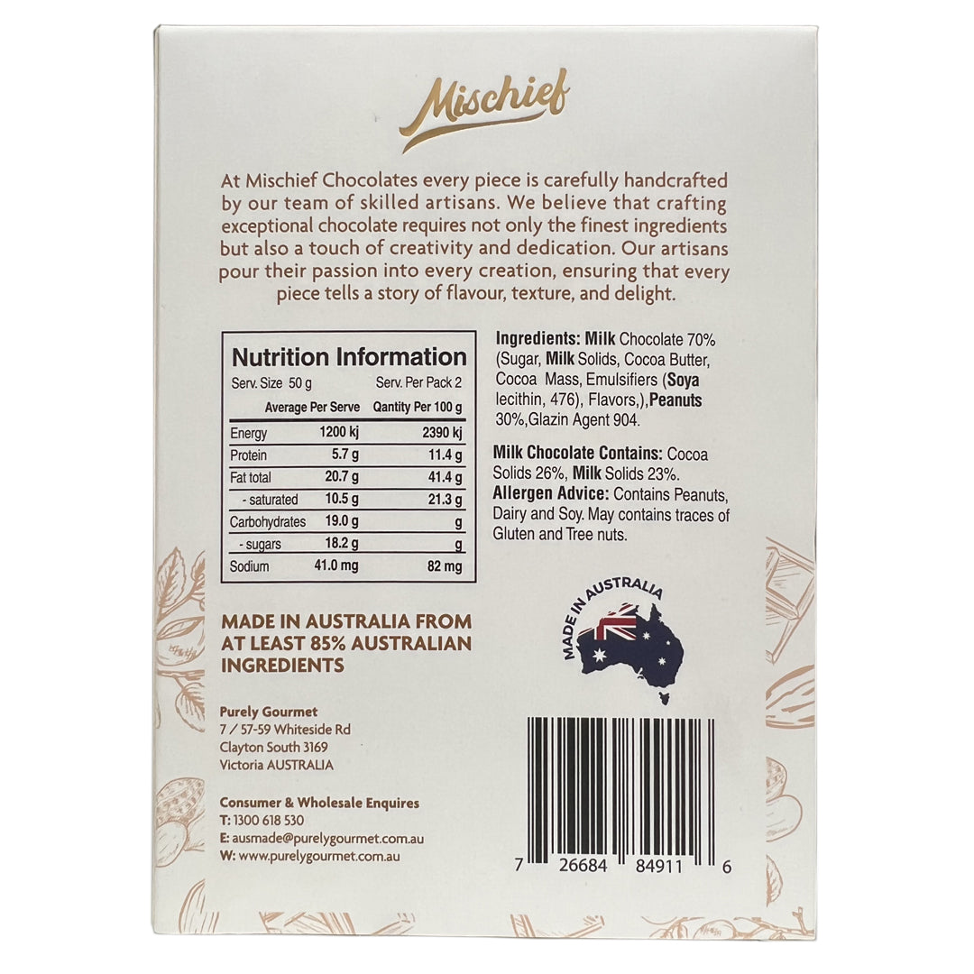 Milk Chocolate Peanuts 100g - Mischief