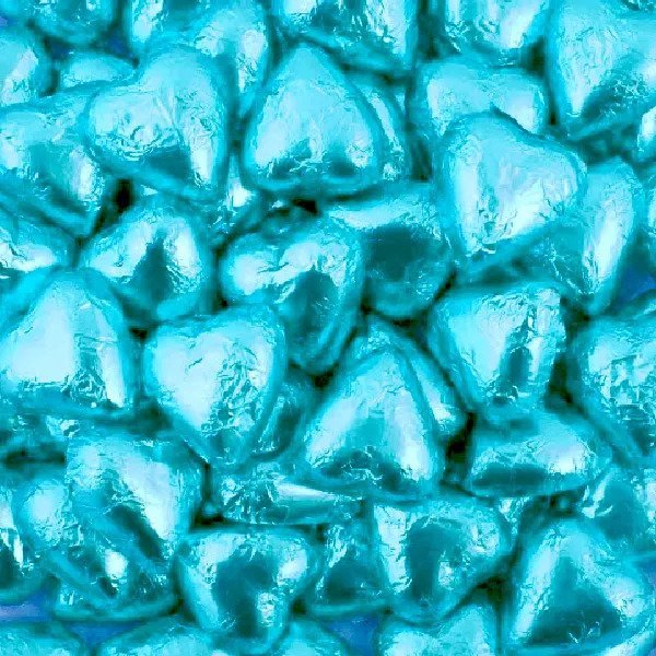 (10) Blue Chocolate Hearts