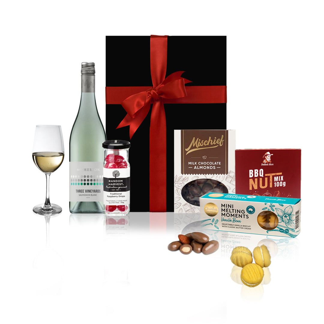 White Wine & Gourmet Sweets Hamper