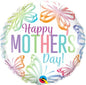 Mother's Day Pastel Butterflies" - Helium Balloon 45cm (Melbourne Only)