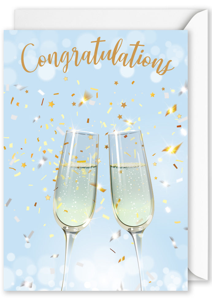 Card - “Congratulation Glassses with confetti"