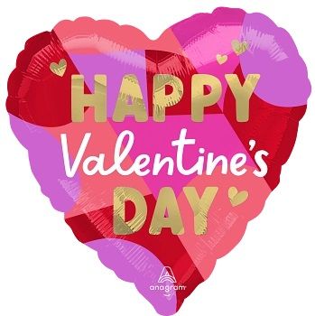 "Valentines Day Blocking Lights" - Heart Helium Balloon 45cm (Melbourne Only)