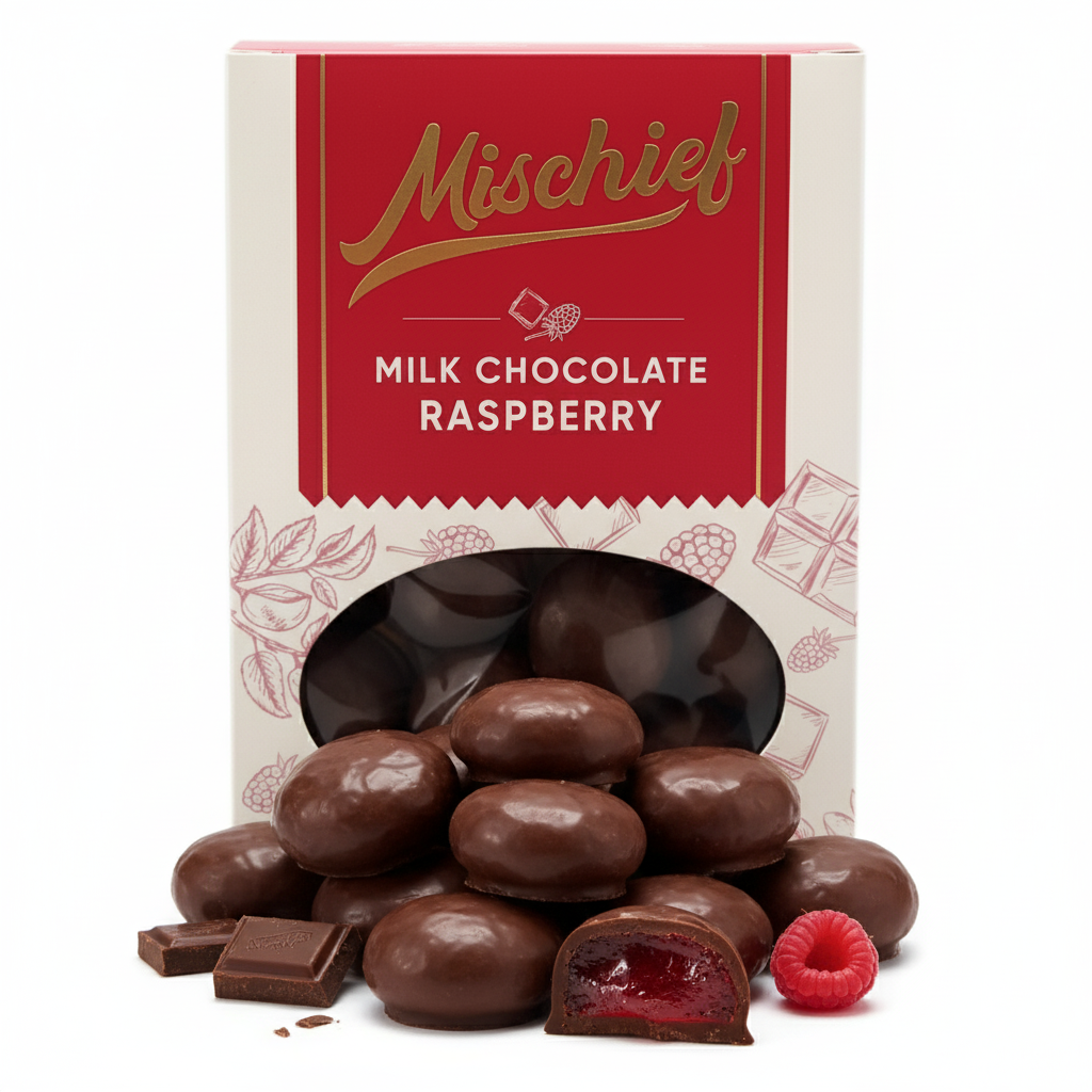 Milk Chocolate Raspberry Jelly 100g - Mischief
