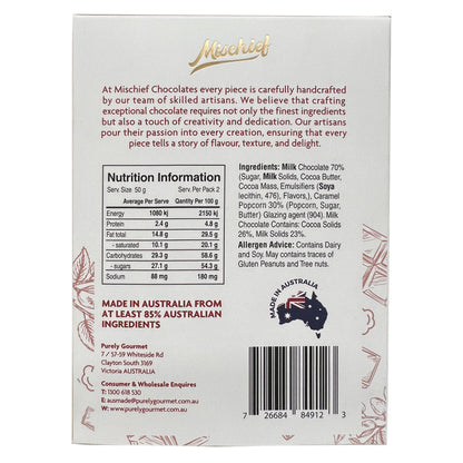 Milk Chocolate Popcorn 100g - Mischief