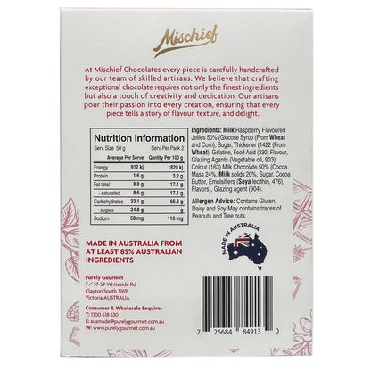 Milk Chocolate Raspberry Jelly 100g - Mischief