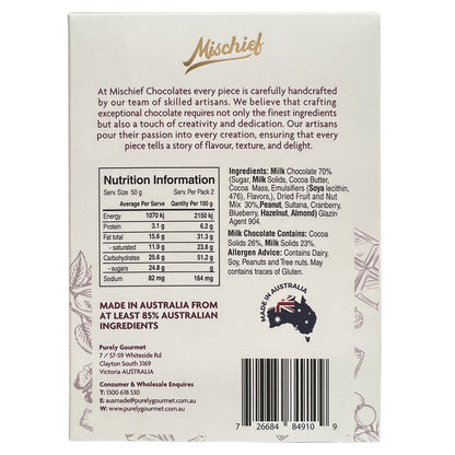 Milk Chocolate Fruit & Nut Mix 100g - Mischief