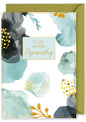 Card - "With deepest Sympathy" Watercolour Pattern