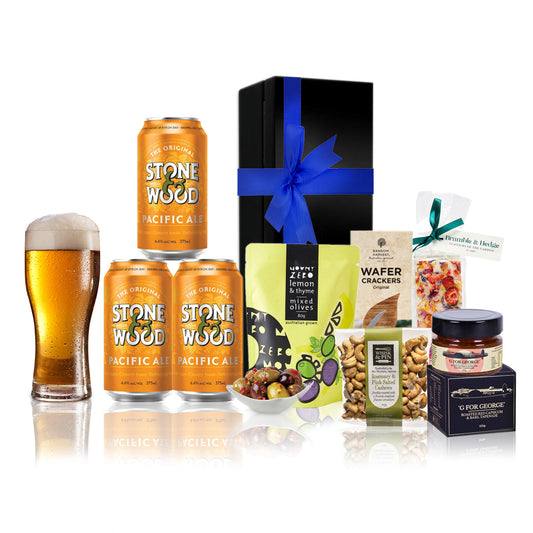 Beers and Gourmet Foods Gift Hamper Stone & Wood