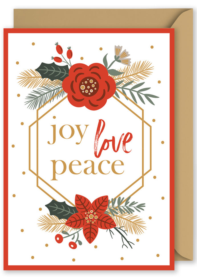 Card - "Joy Love Peace"