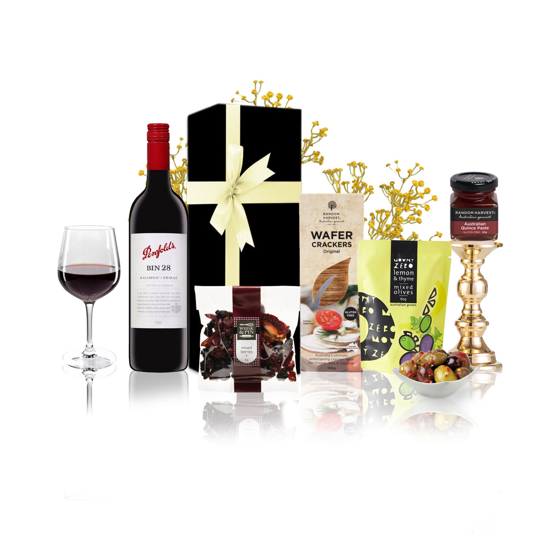 Wine & Antipasto Gift Hamper Penfold Shiraz