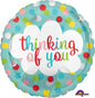 "Thinking Of You" - Dots Helium Balloon 45cm (Melbourne Only)