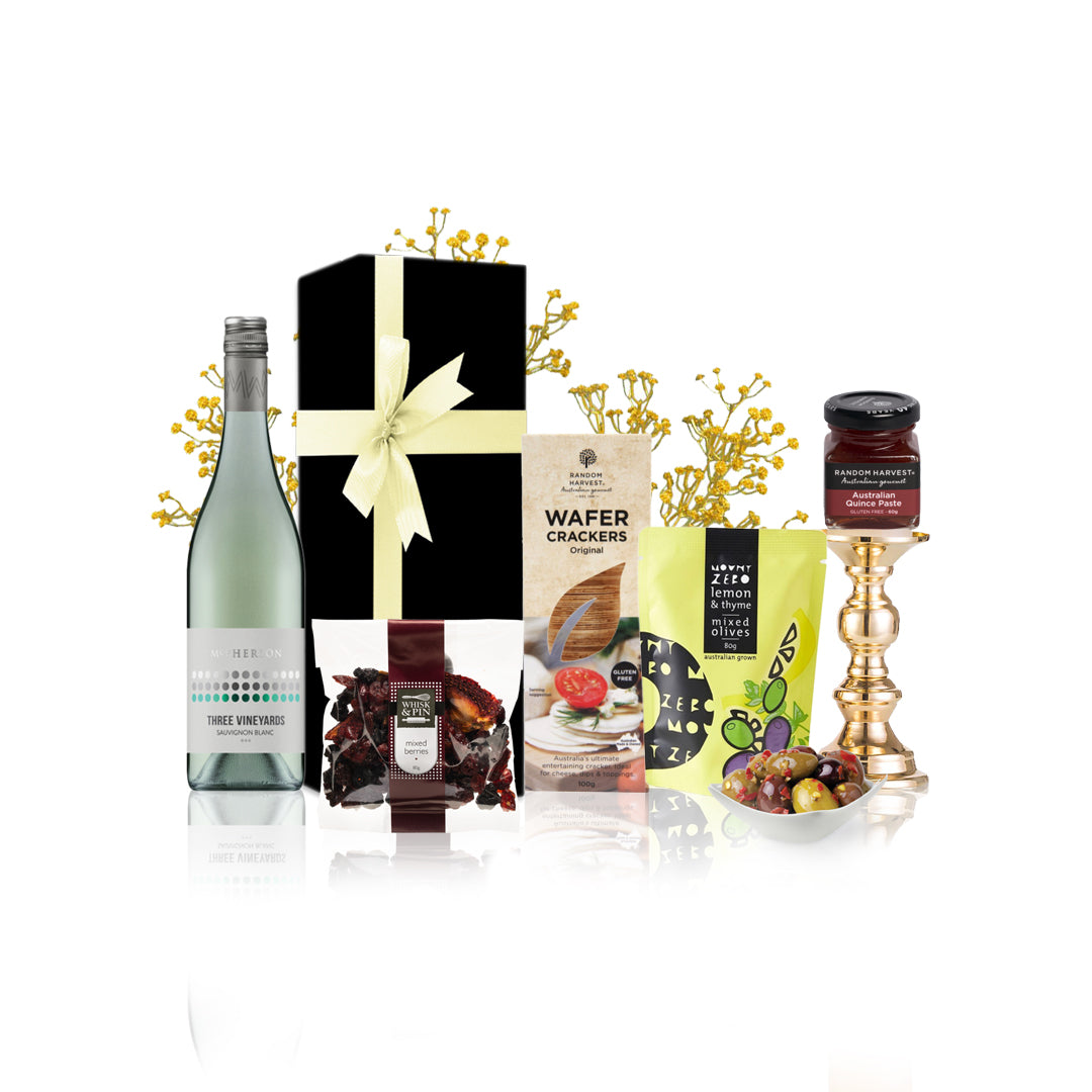 Wine & Antipasto Gift Hamper White